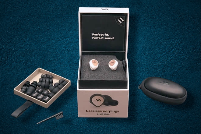 An example of the assortment of options Minuendo offers for their LIVE and Adjustable earplugs. 
