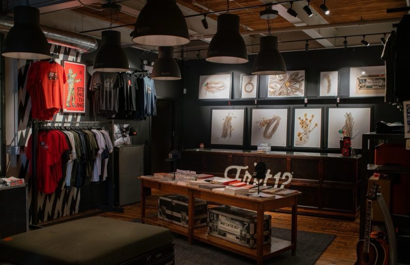 Inside of Fret 12's Chicago-area store.