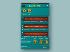 The interface of AM I AUDIO's I AM CHOIR